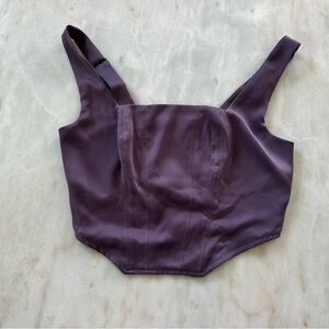 Wild Fable Satin Lavender Crop Top
